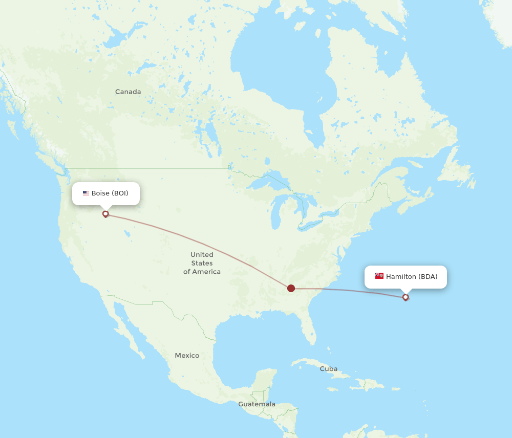 BDA-BOI flight routes