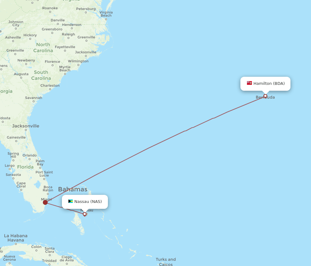 BDA-NAS flight routes