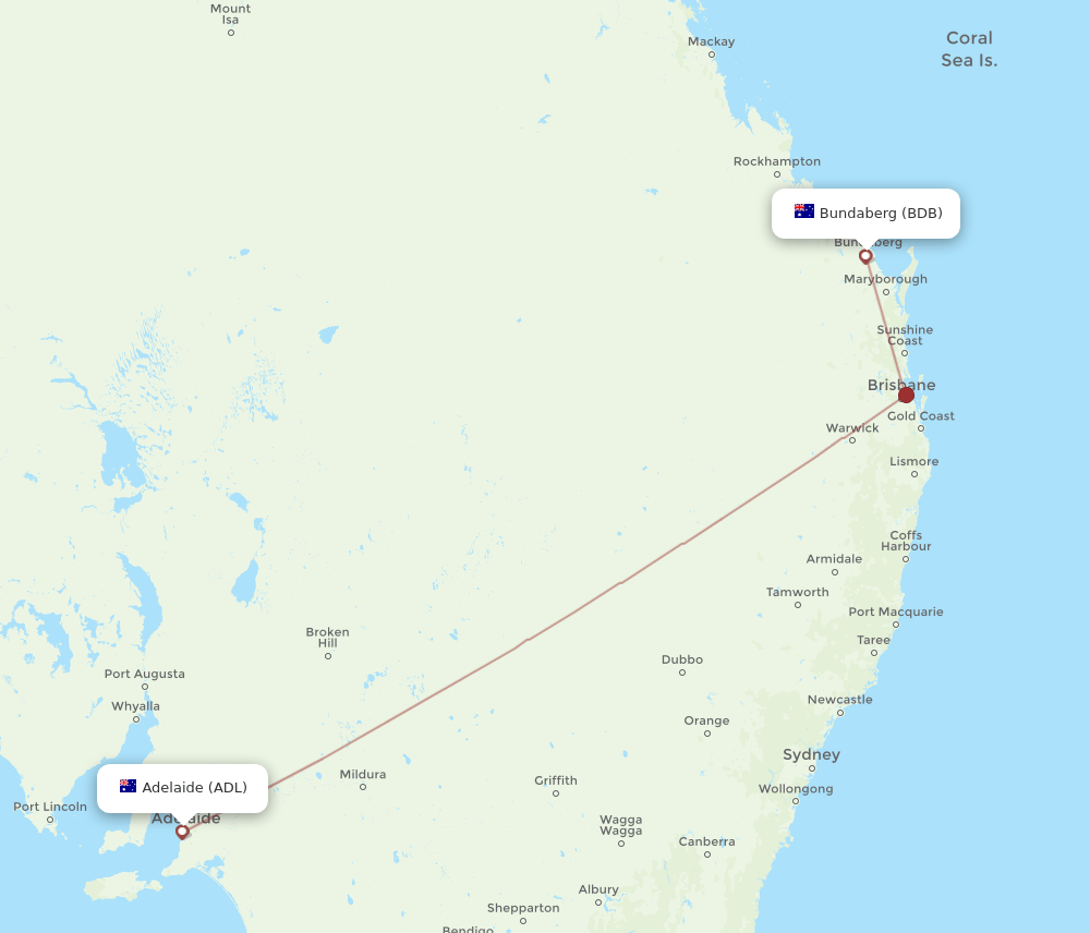 BDB-ADL flight routes