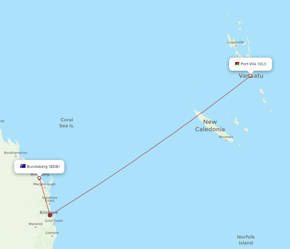 BDB-VLI flight routes