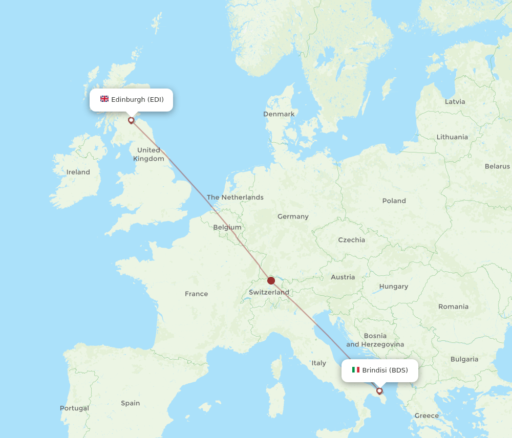 BDS-EDI flight routes