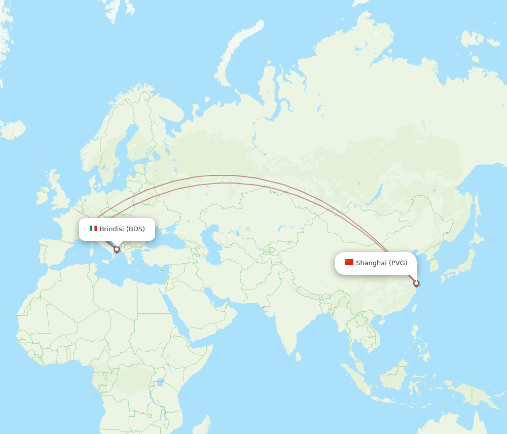 BDS-PVG flight routes