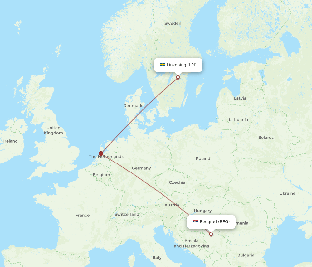 BEG-LPI flight routes