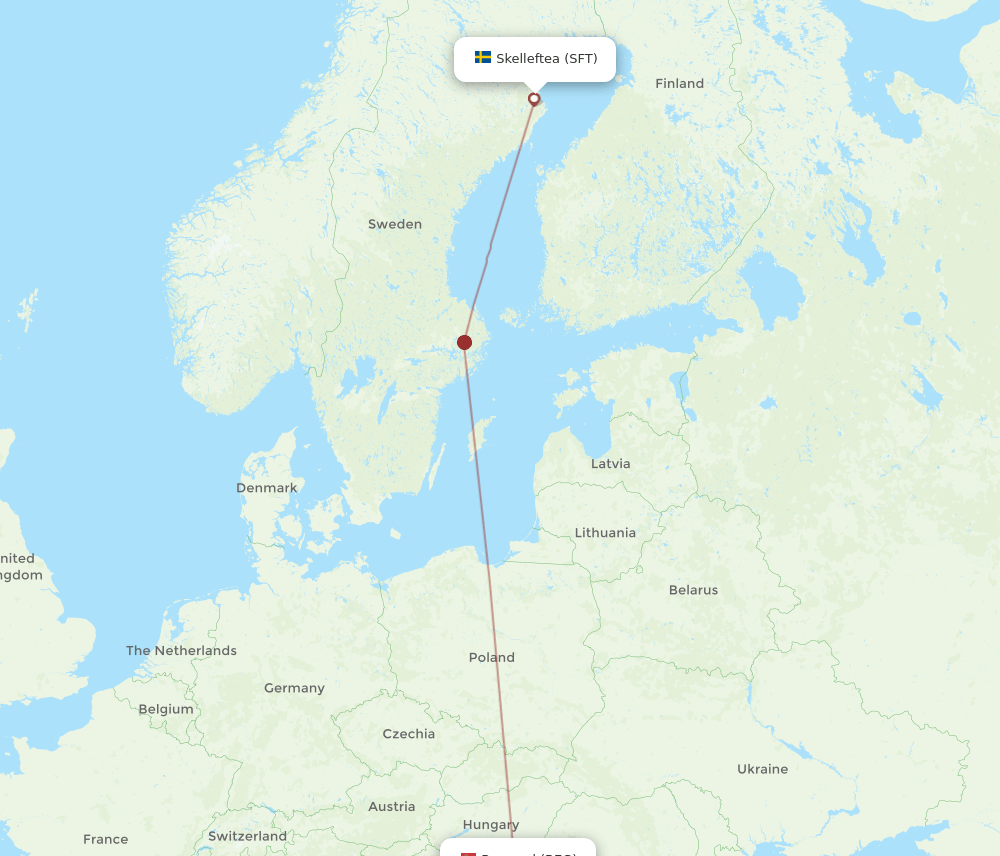 BEG-SFT flight routes