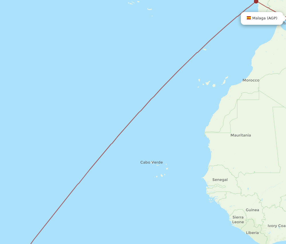 BEL-AGP flight routes