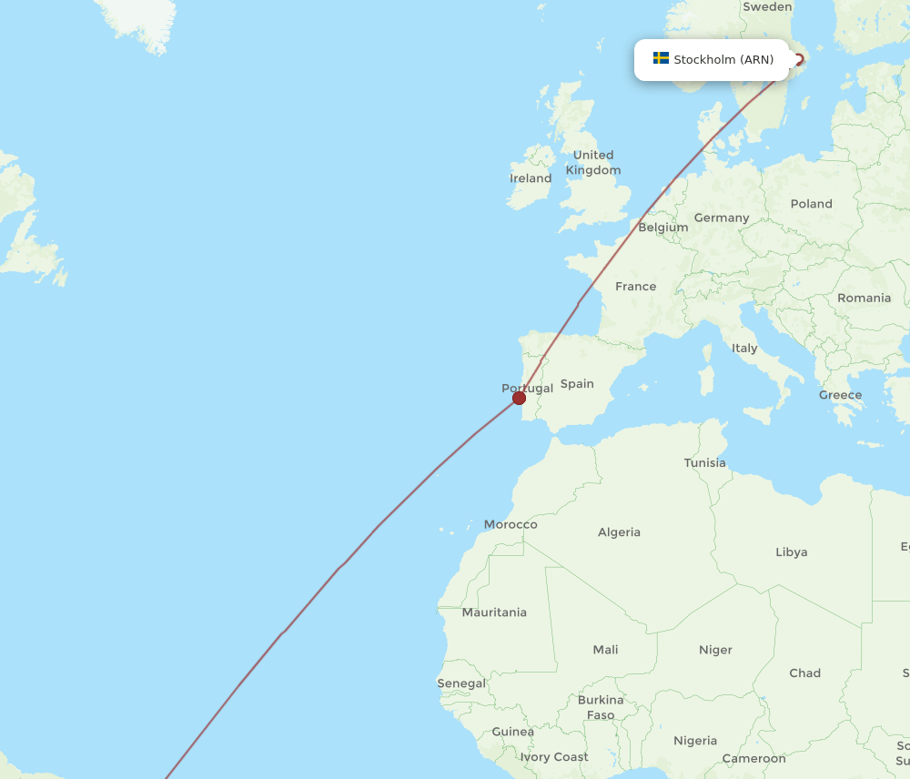 BEL-ARN flight routes