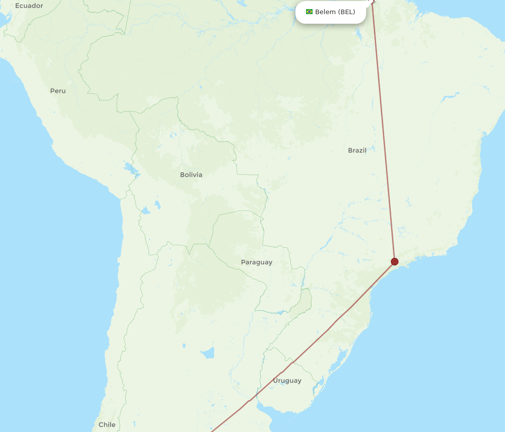 BEL-BRC flight routes