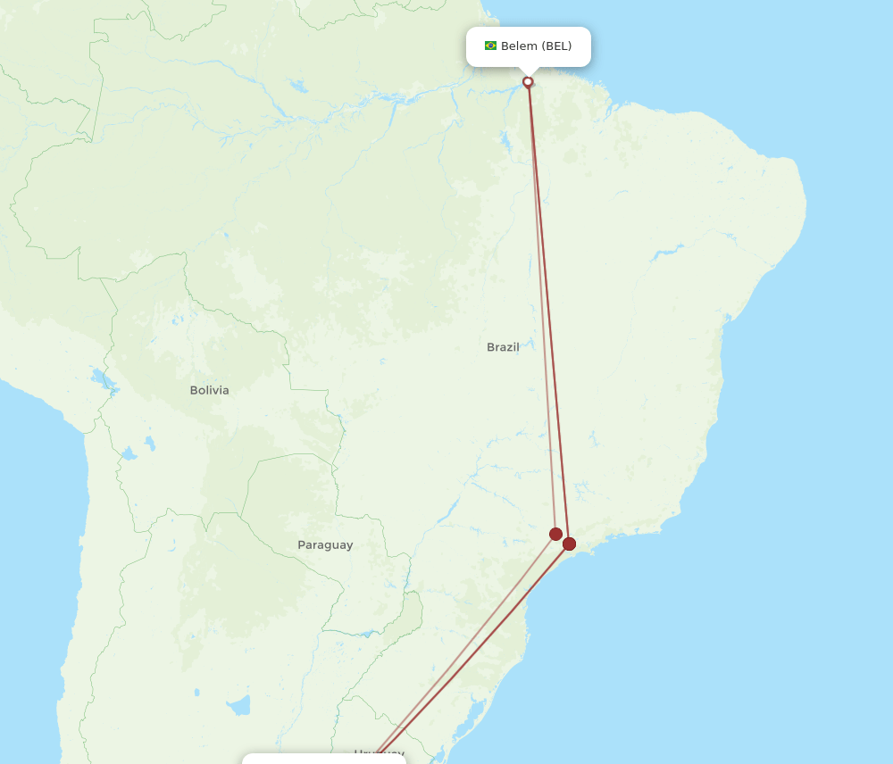 BEL-EZE flight routes