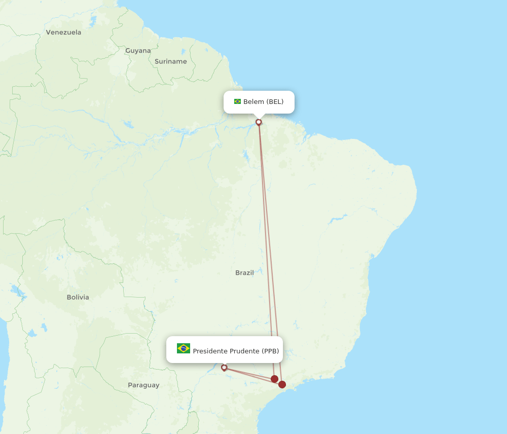 BEL-PPB flight routes