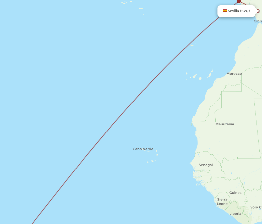 BEL-SVQ flight routes