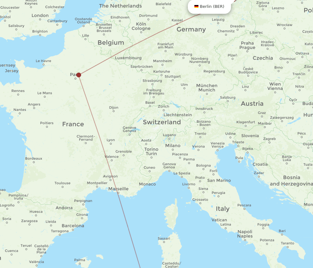 BER to AAE flights and routes map