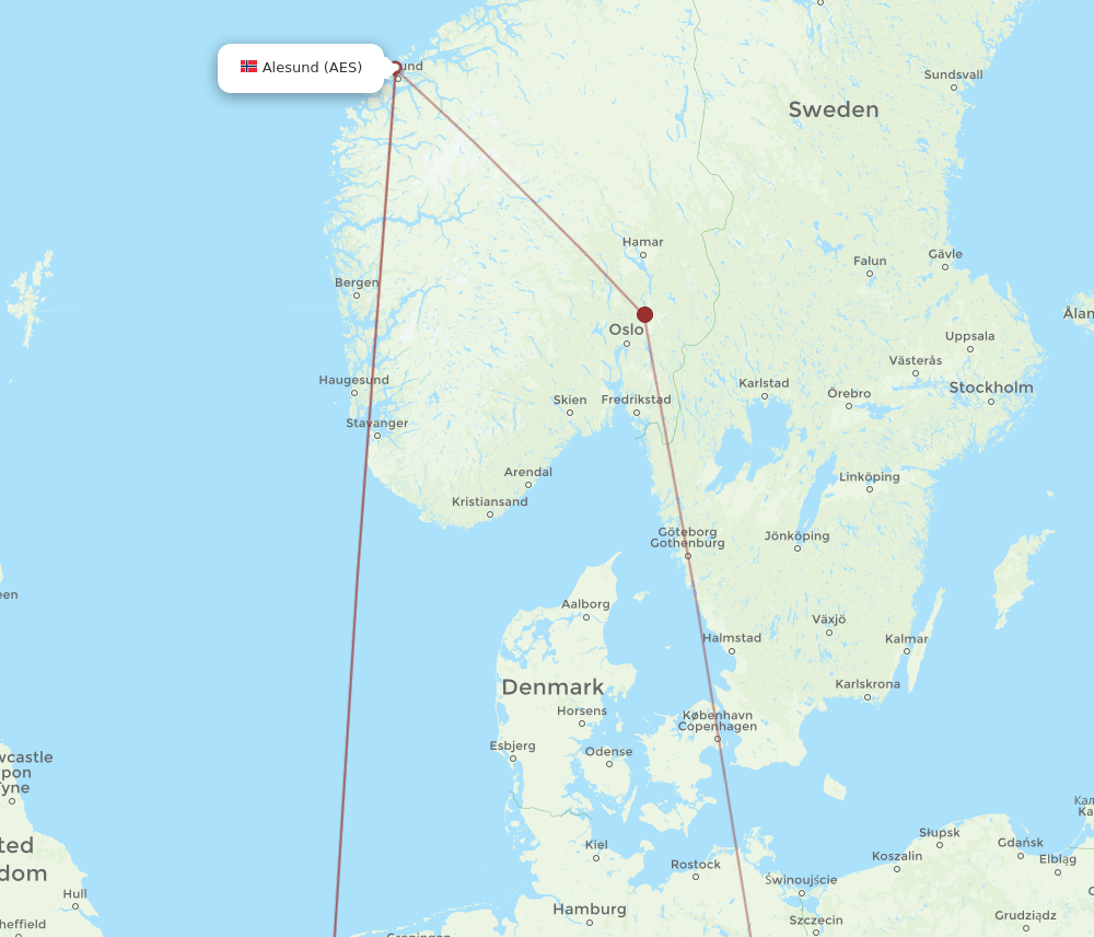 BER-AES flight routes
