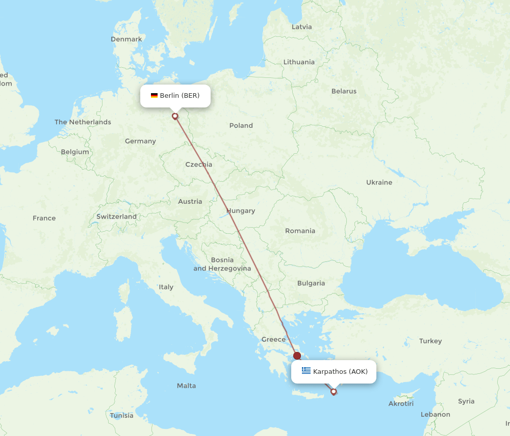 BER-AOK flight routes