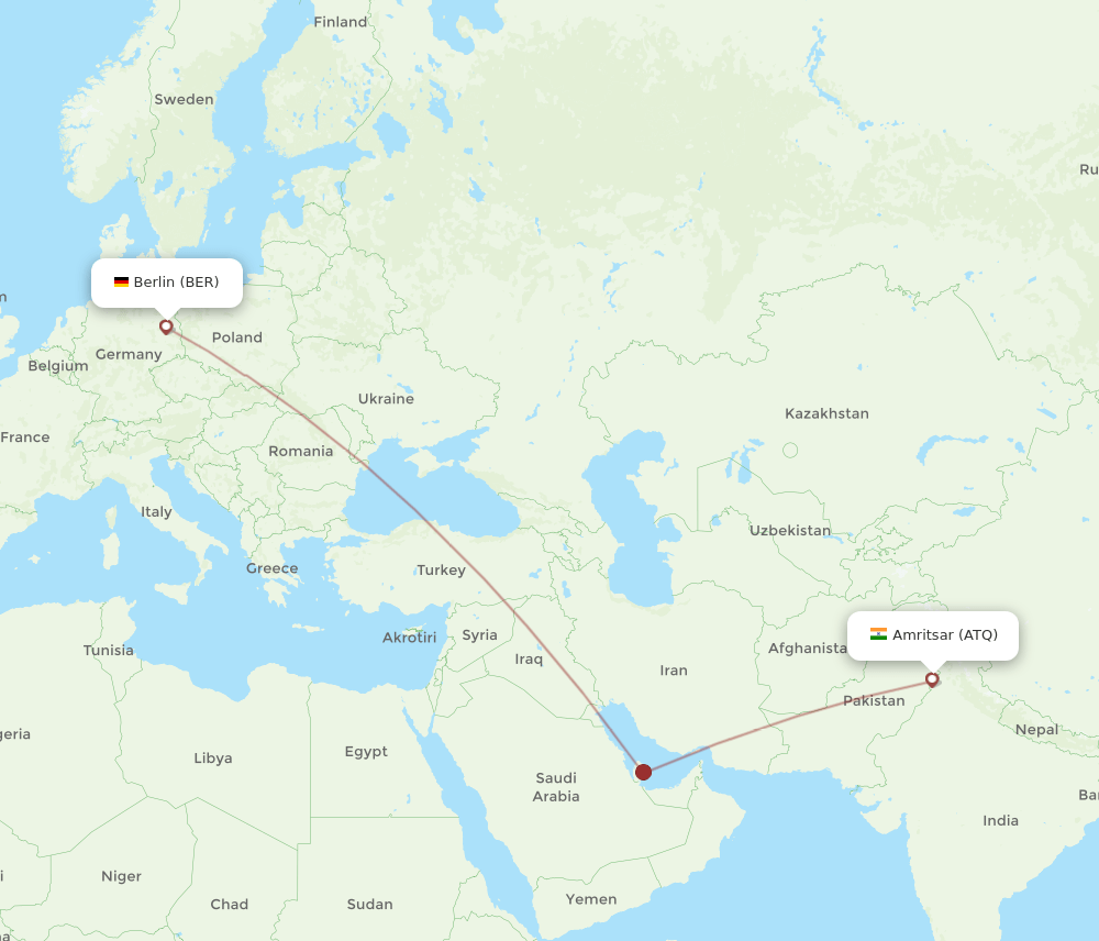 BER-ATQ flight routes