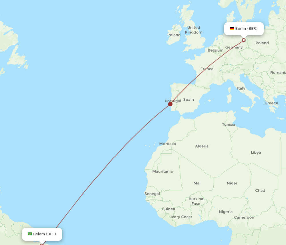 BER-BEL flight routes