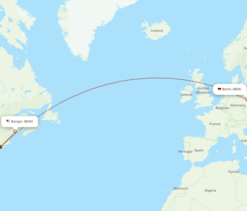 BER-BGR flight routes