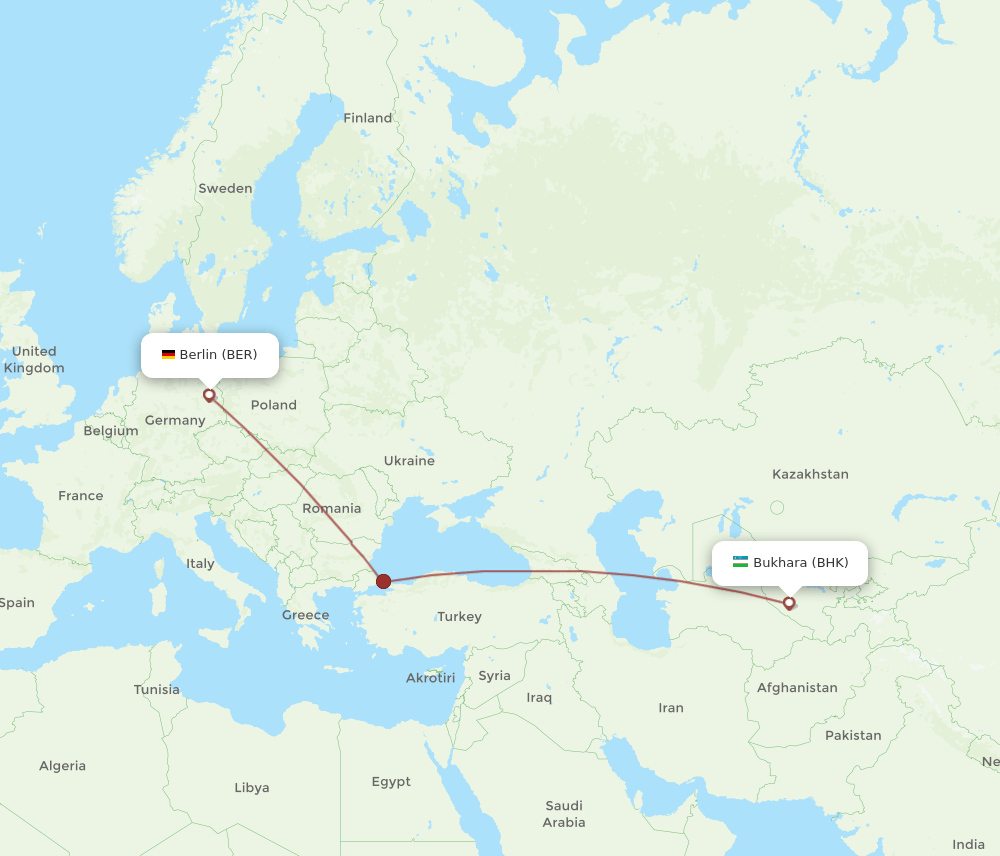 BER-BHK flight routes