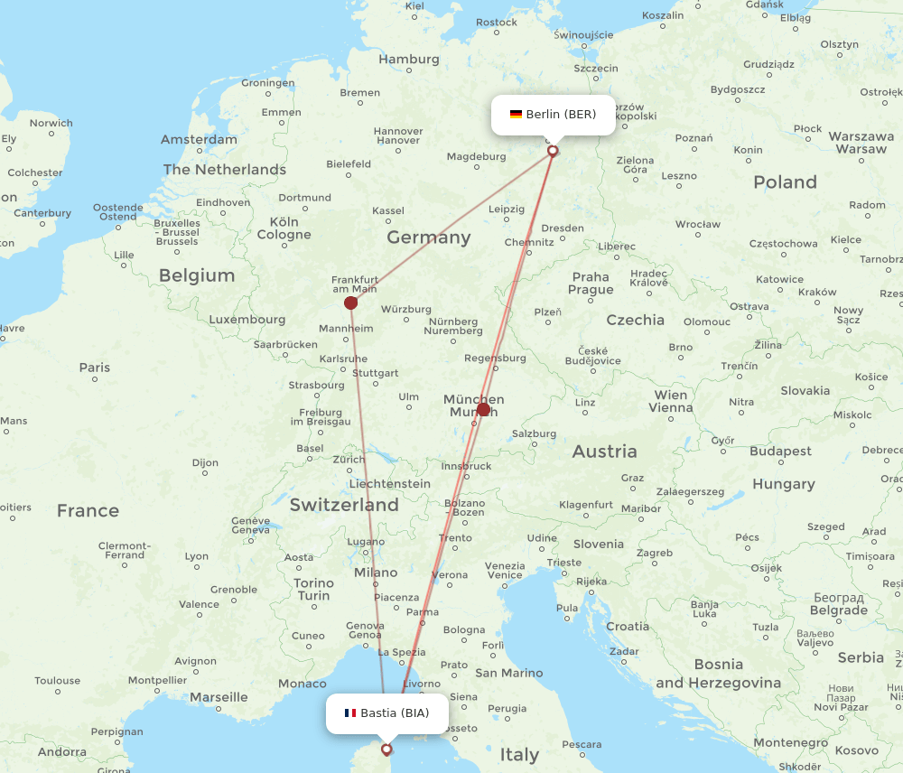BER-BIA flight routes