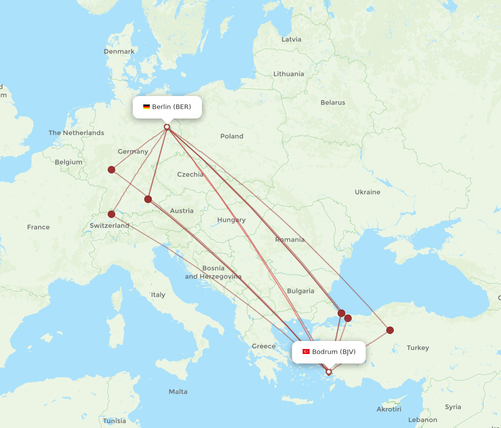 BER-BJV flight routes
