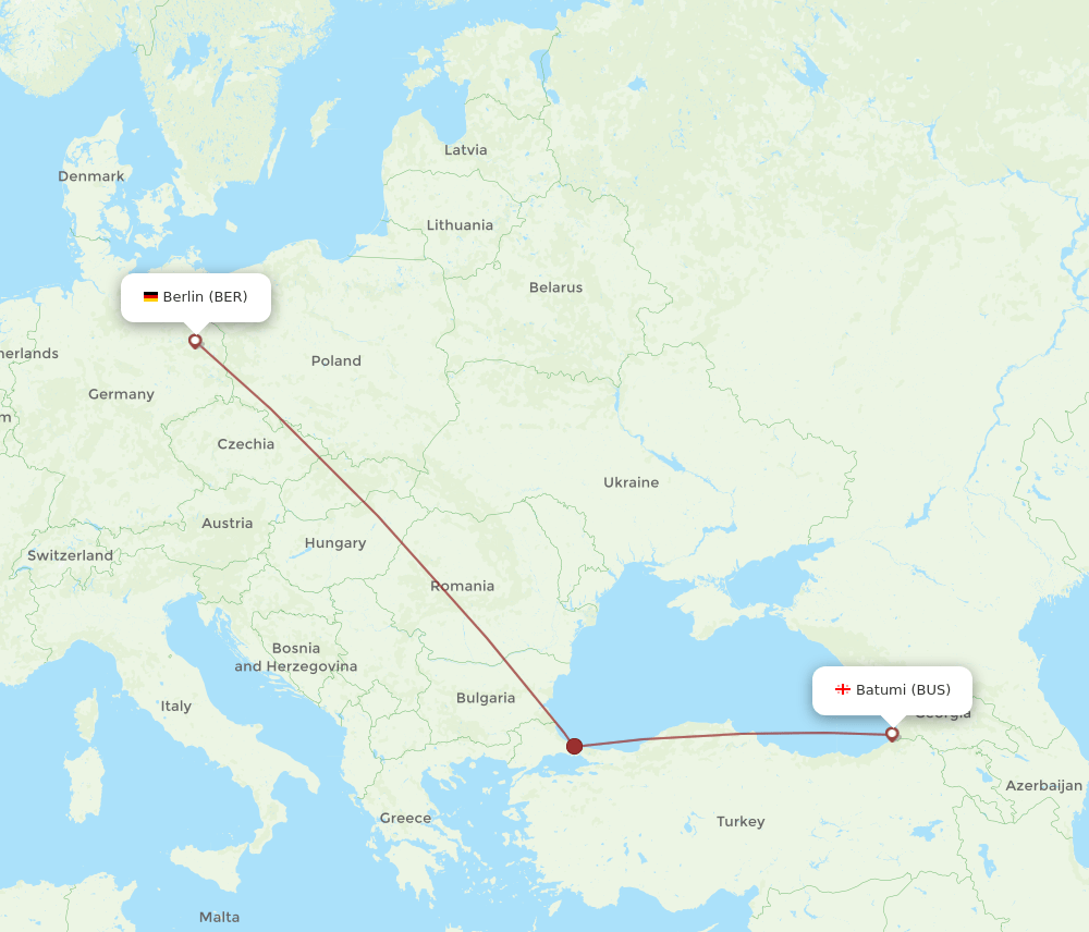 BER-BUS flight routes