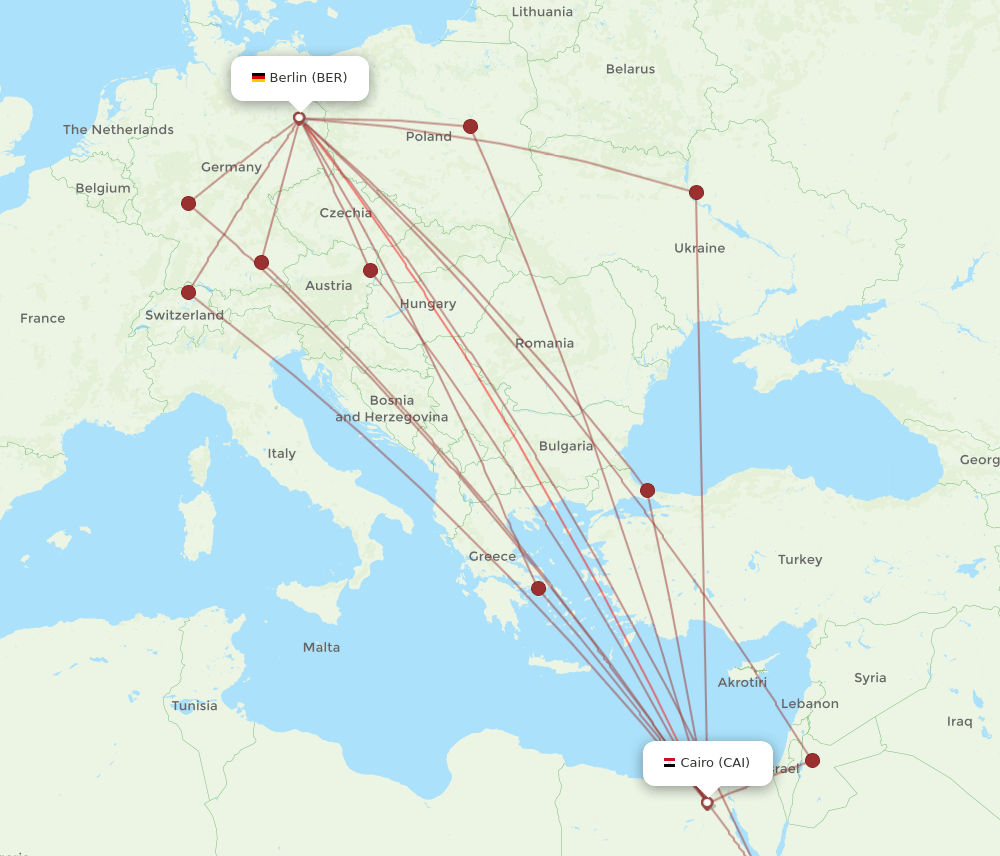 BER-CAI flight routes