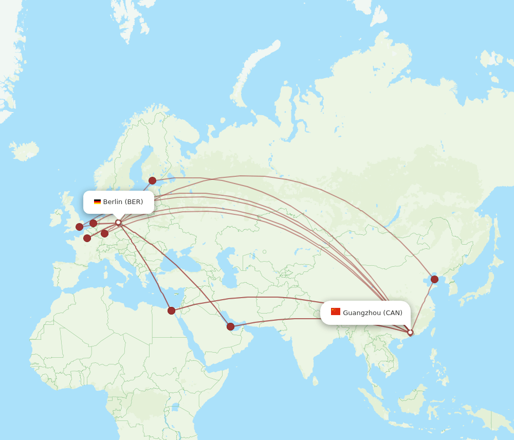 BER-CAN flight routes