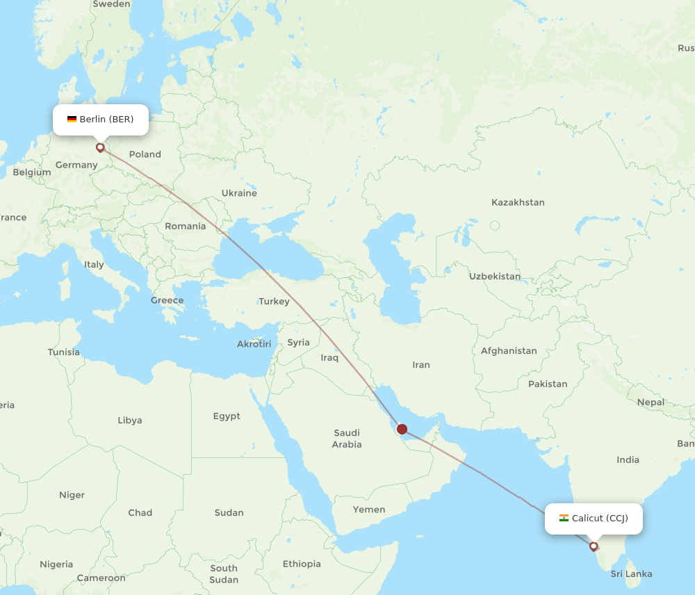 BER-CCJ flight routes