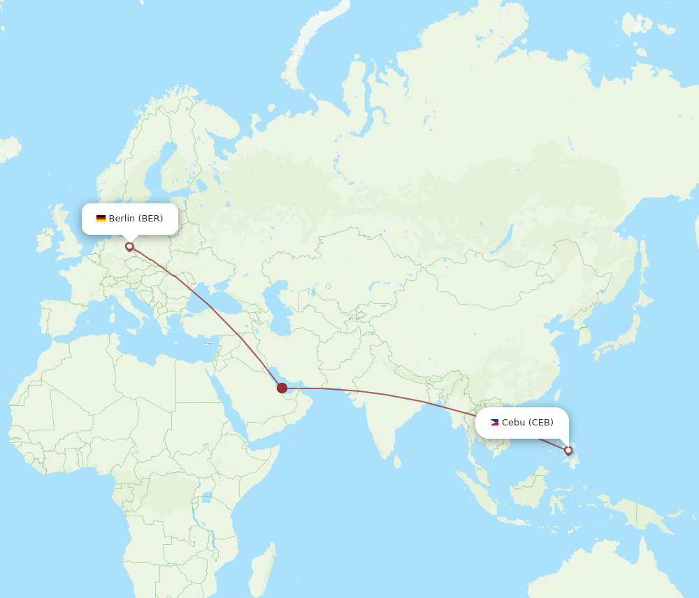 BER-CEB flight routes