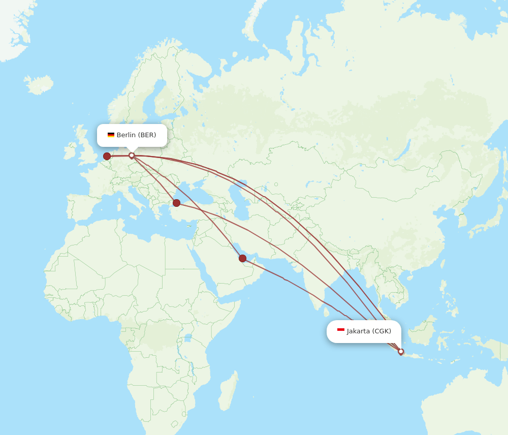 BER-CGK flight routes