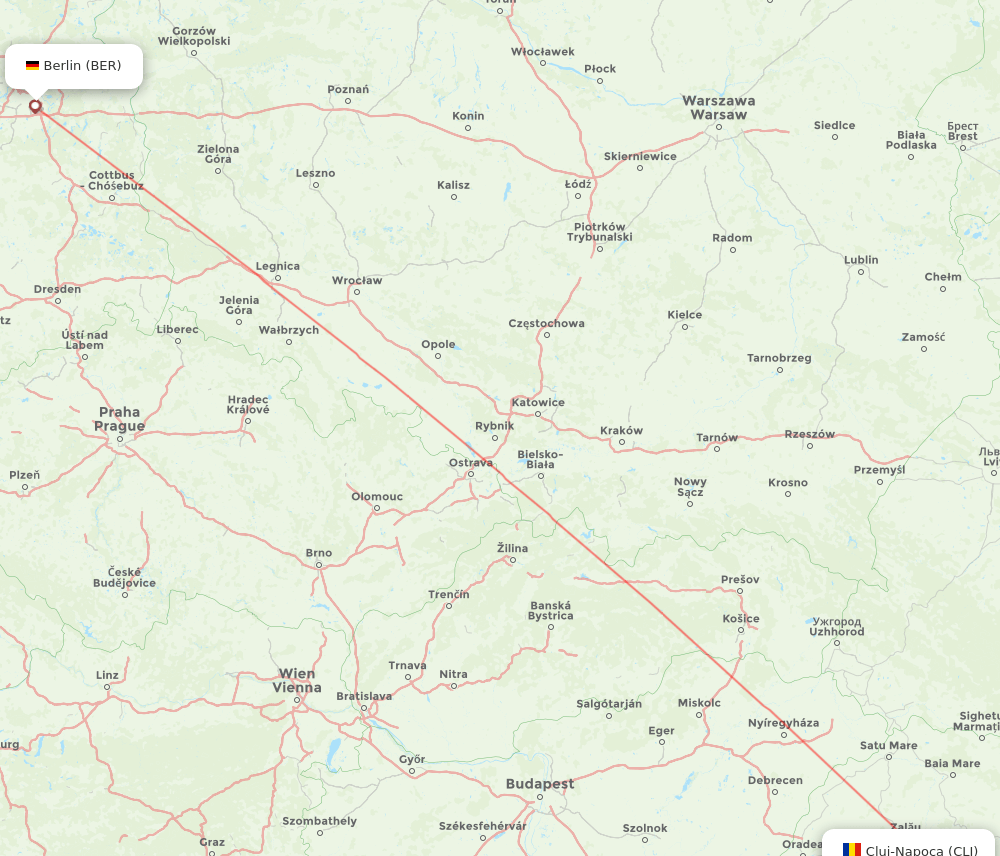 BER-CLJ flight routes
