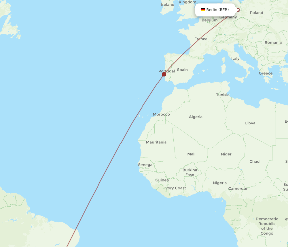 BER-CNF flight routes