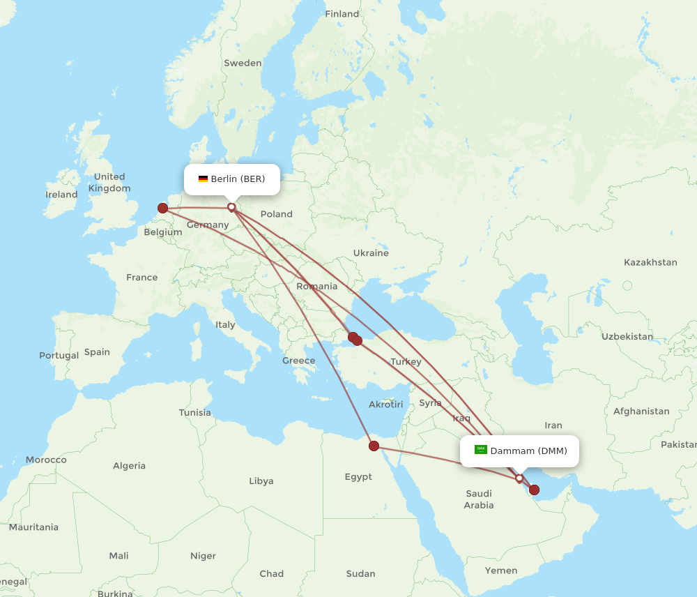 BER-DMM flight routes