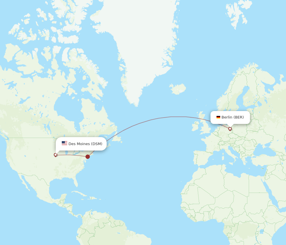 BER-DSM flight routes