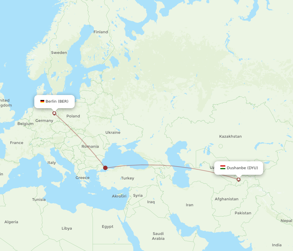 BER-DYU flight routes