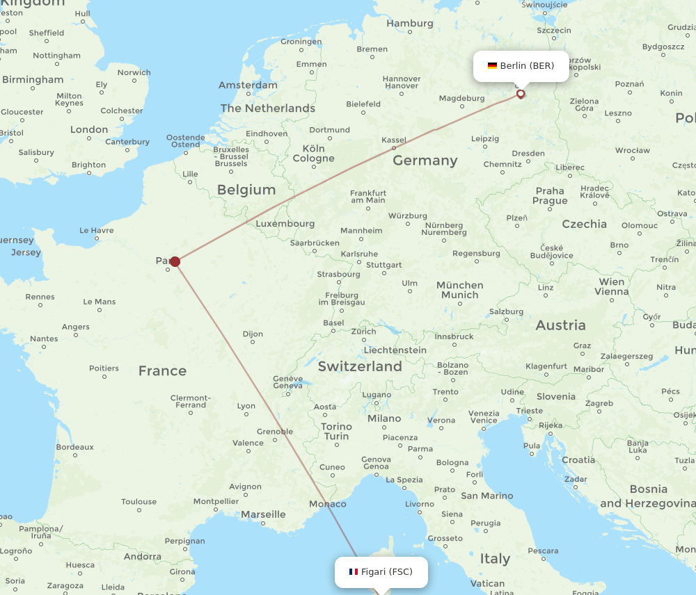 BER-FSC flight routes