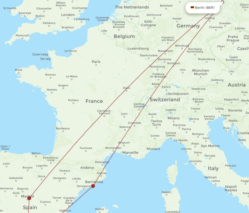 BER-GRX flight routes