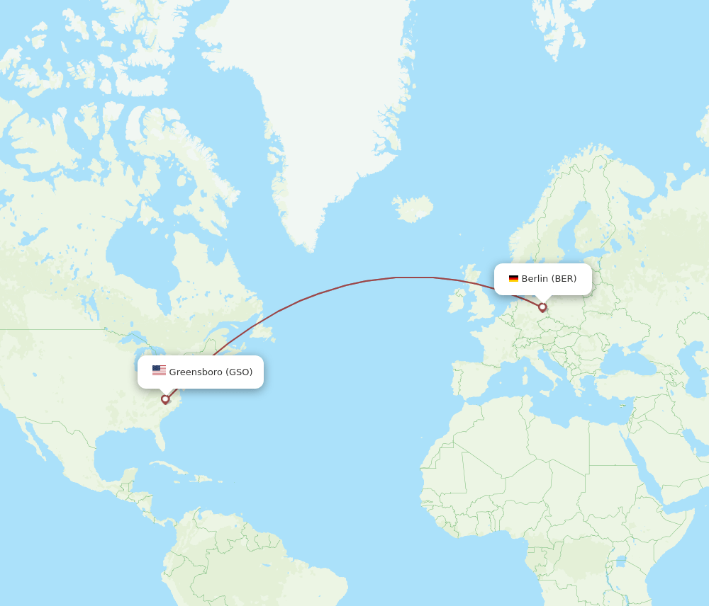 BER-GSO flight routes