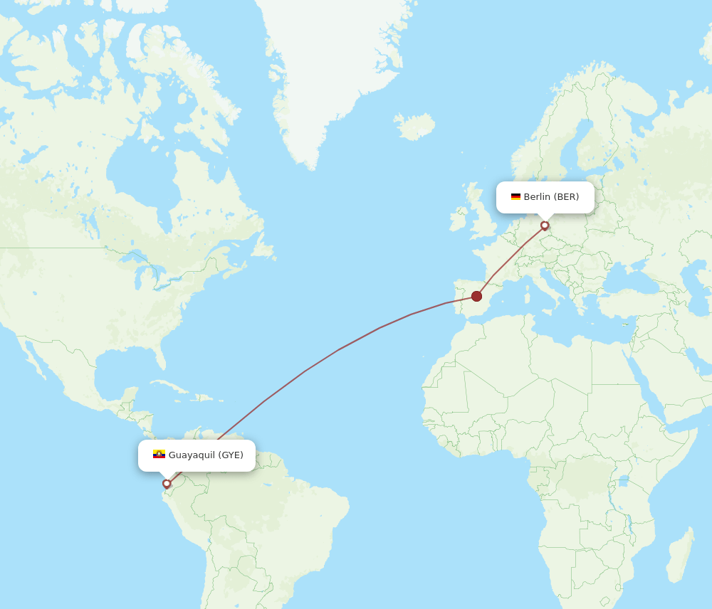 BER-GYE flight routes