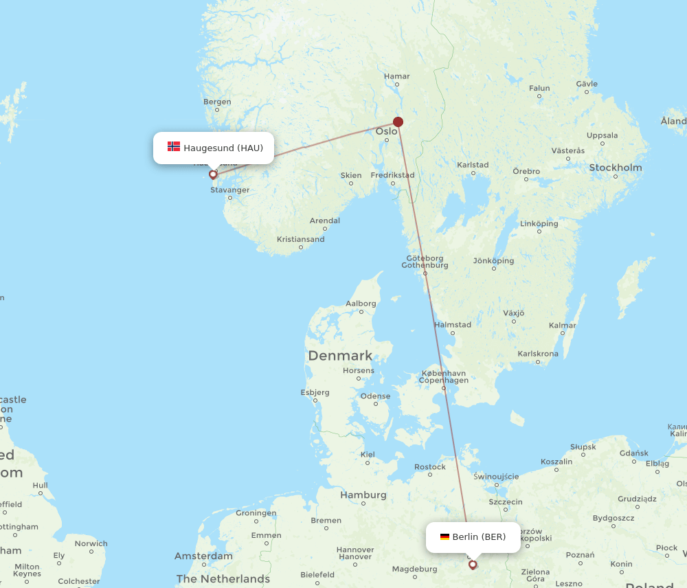 BER-HAU flight routes