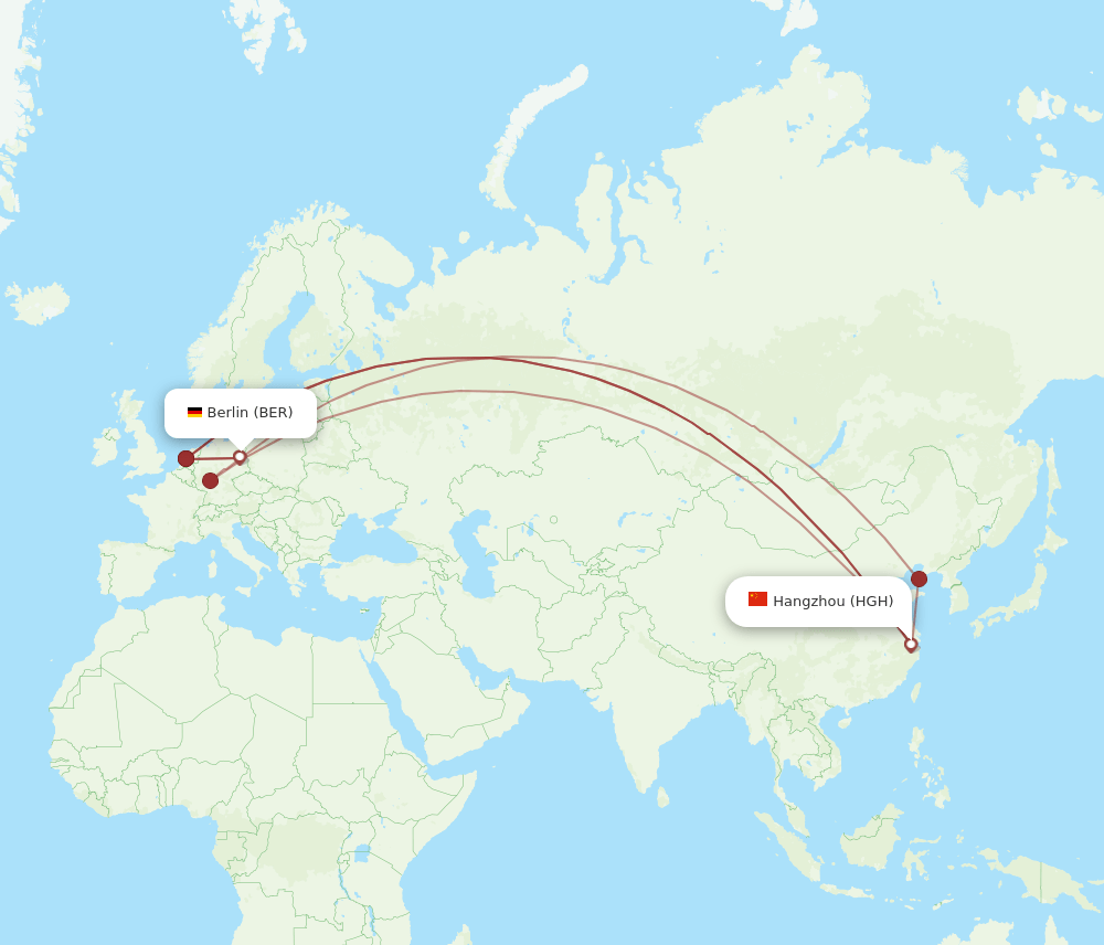 BER-HGH flight routes