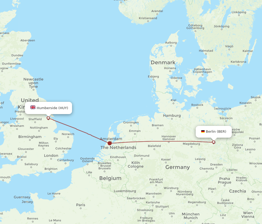 BER-HUY flight routes