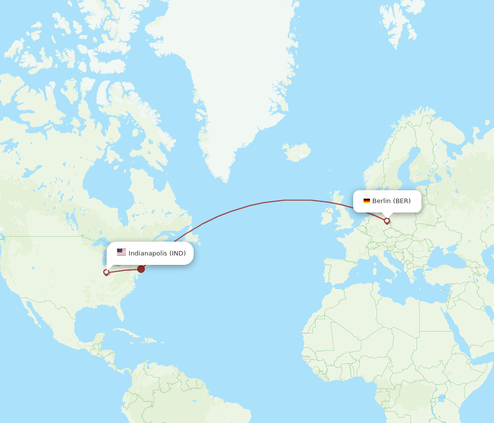 BER-IND flight routes