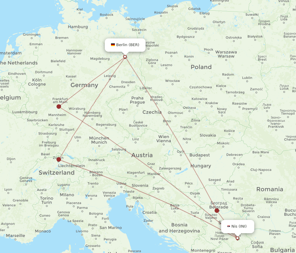 BER-INI flight routes