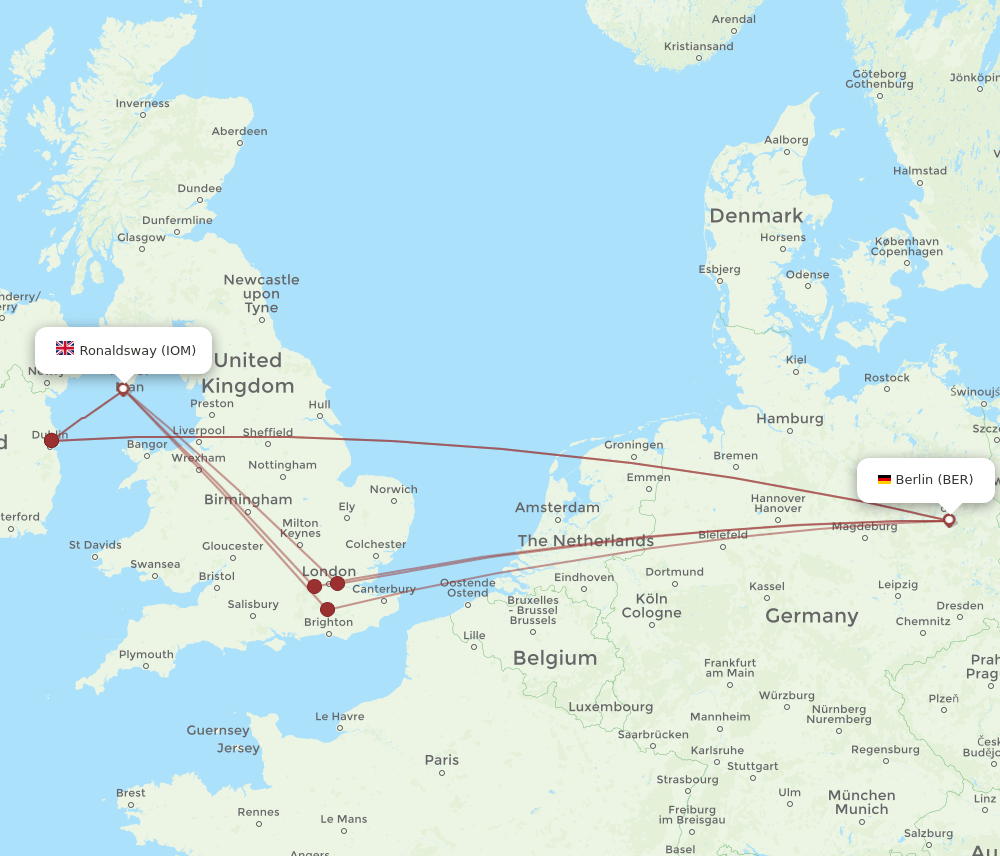 BER-IOM flight routes
