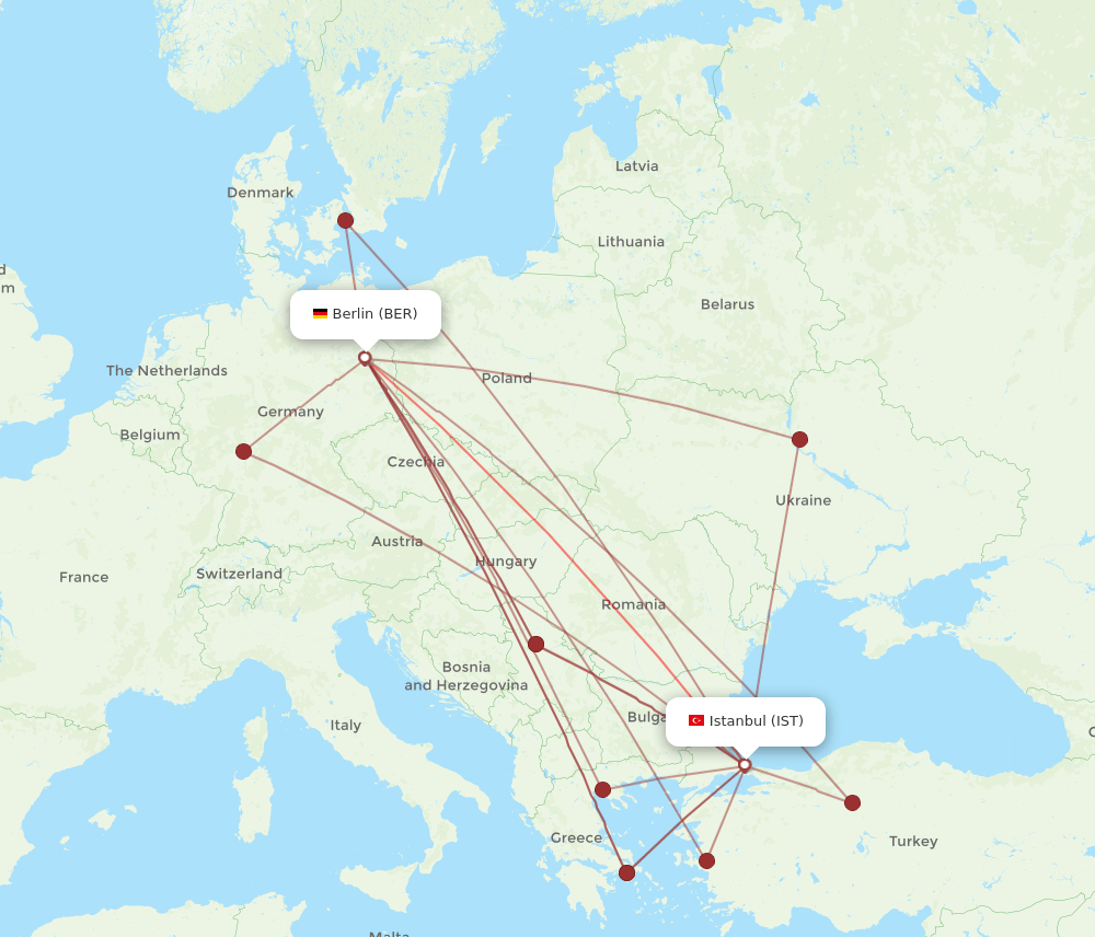 BER-IST flight routes