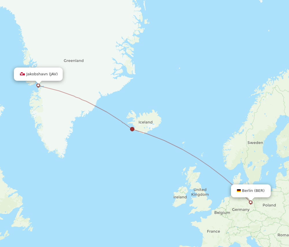 BER-JAV flight routes