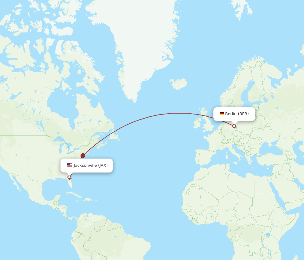 BER-JAX flight routes