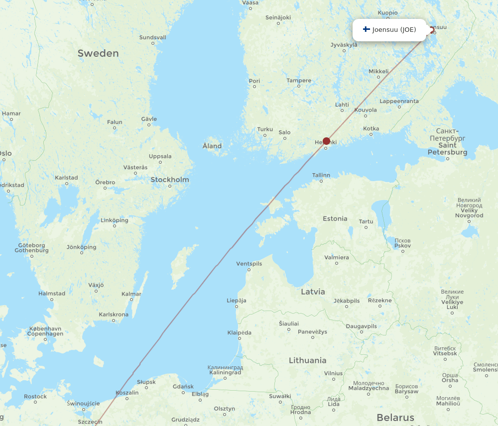 BER-JOE flight routes