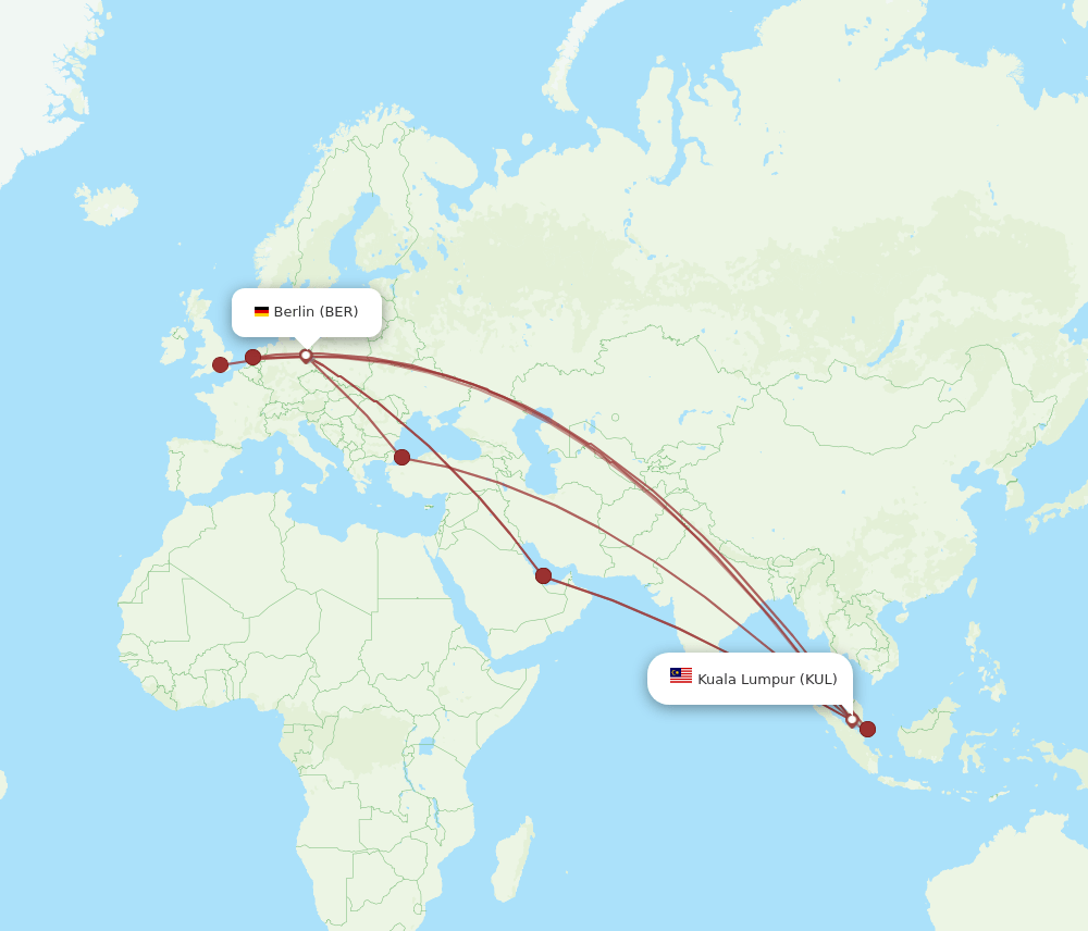 BER-KUL flight routes