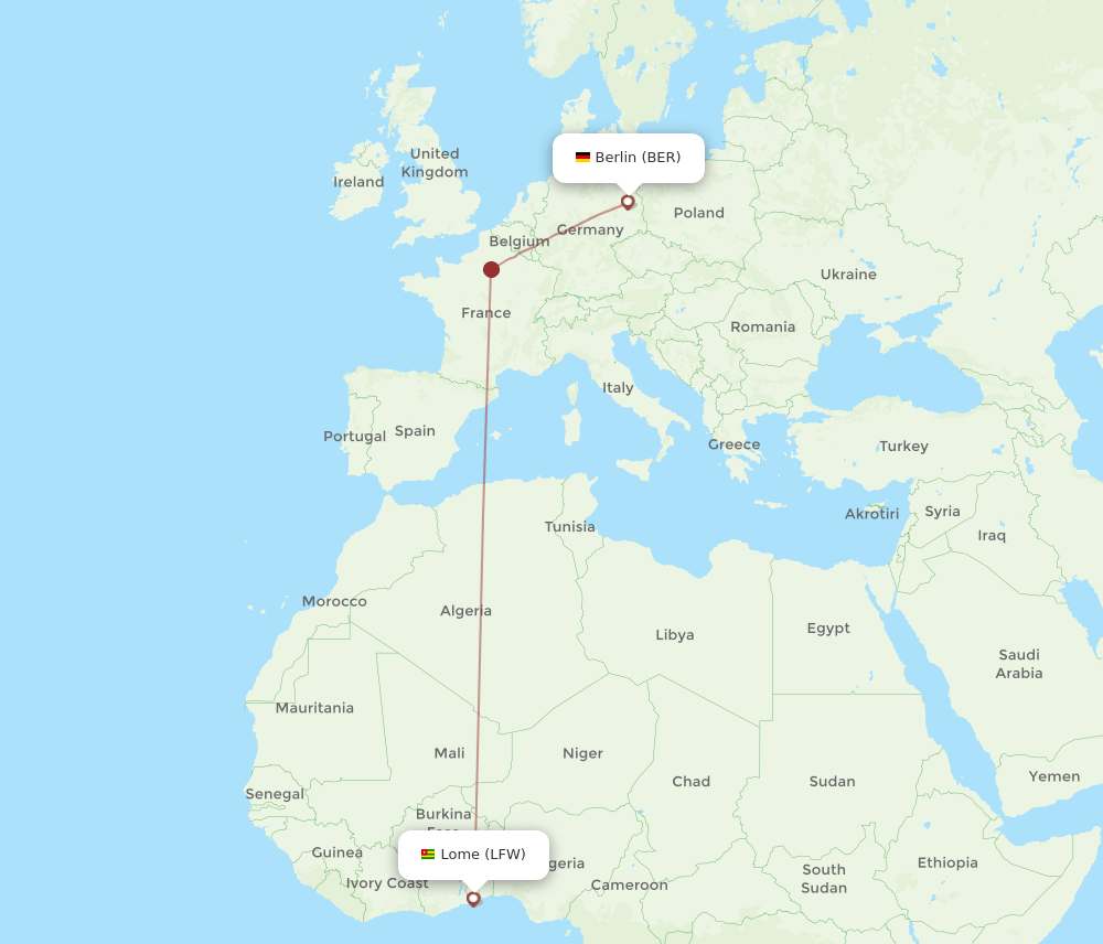 BER-LFW flight routes